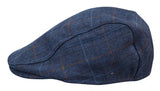 Mens Grandad Baker Flat Navy Cap 8 Panel Tweed Vintage Classic Smart Casual 1920s