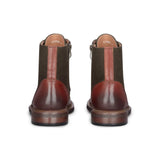 Clifford - Férfi khaki barna brogue bőr bokacsizma