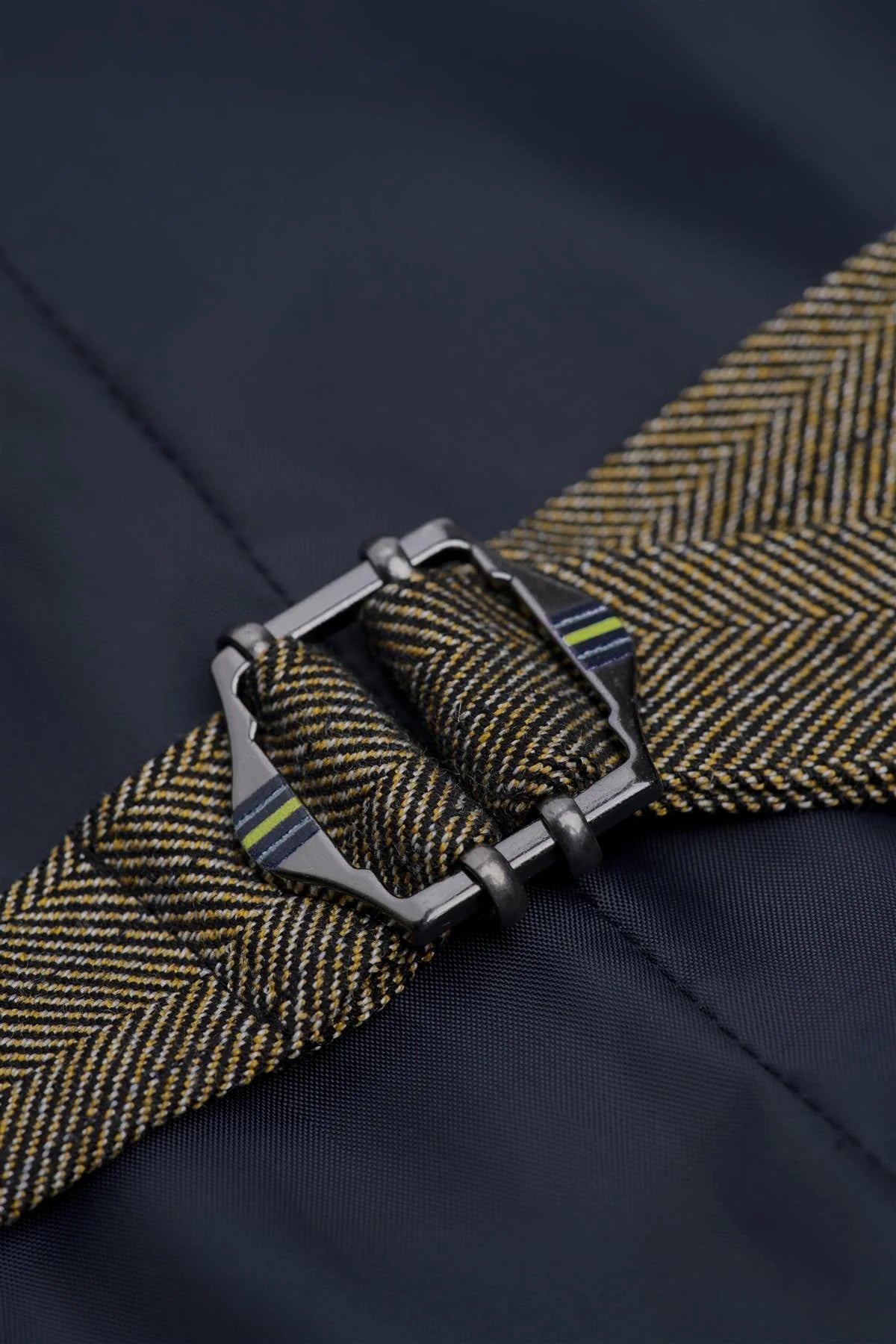 Damon - Férfi olívazöld dupla soros mellény