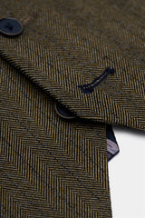 Damon - Férfi olívazöld dupla soros mellény