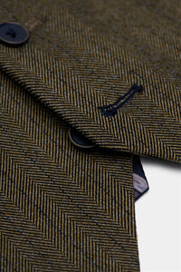 Damon - Férfi olívazöld dupla soros mellény