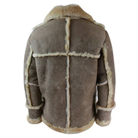 Men's Beige Cream Brown Original 3/4 Long Sheepskin Jacket