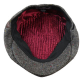 8 Panel Baker Boy Cap Shelby Hat Wool Tweed Classic Grey Razor