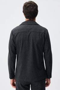 Férfi szénszürke puha jersey blézer elegáns lezser dzseki