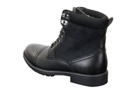 Mens Leather Suede PU Fleece Army Combat Military Ankle Boots Retro