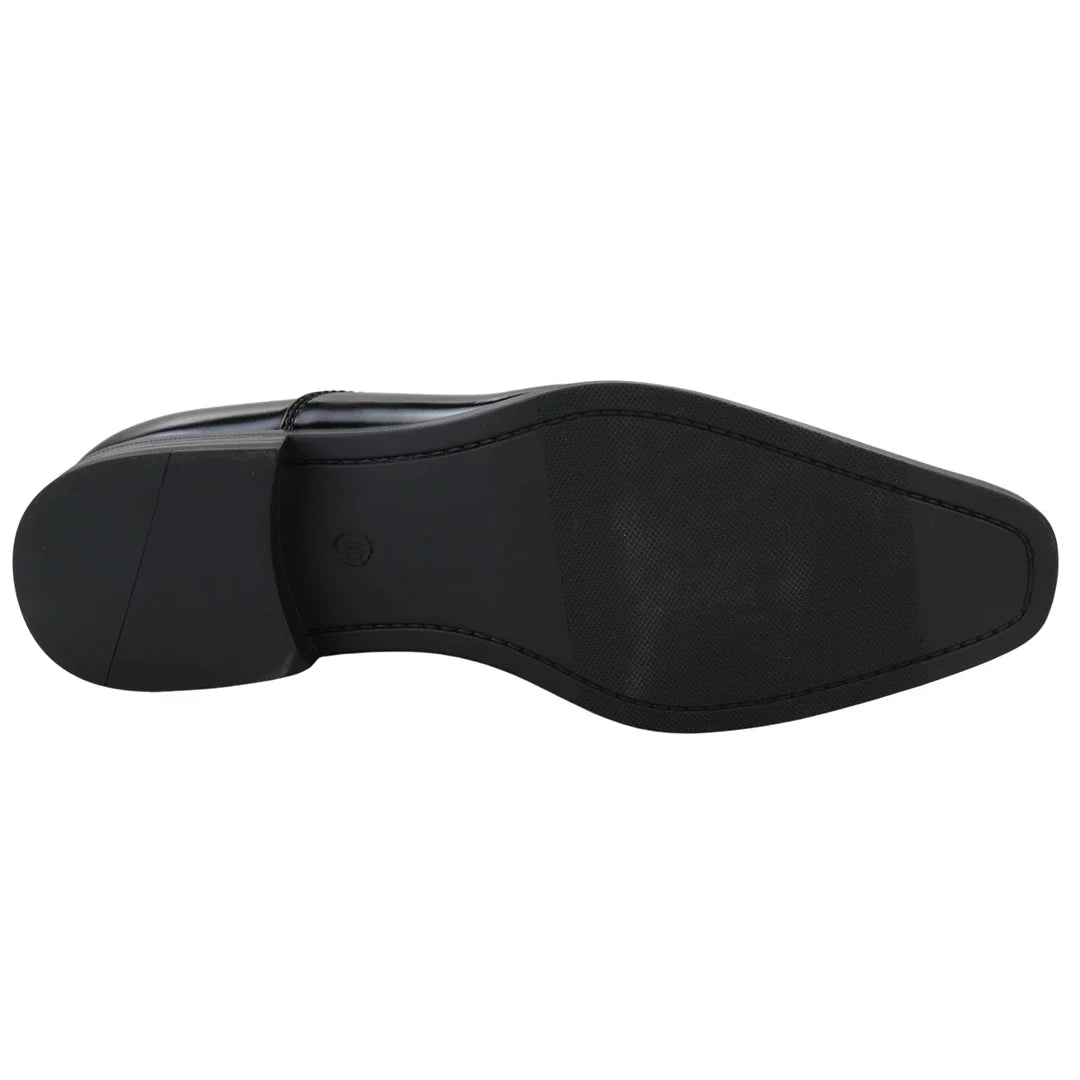 Mens Smart Formal Patent Oxford Black Shoes Shiny Laced Classic Round Toe Dress