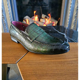 Men's Slip On Formal Green Loafers
