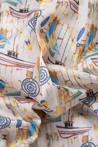 Férfi bézs sötétkék kockás öltöny