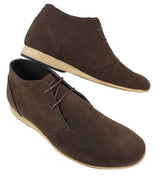 Mens Black Beige Brown Navy Desert Boots Shoes Suede High Top Ankle Chelsea