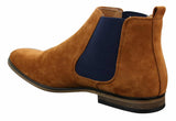 Mens Italian Suede Slip On Ankle Boots Smart Casual Desert Chelsea Dealer