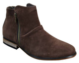 Mens Italian Suede Slip On Zip Ankle Boots Smart Casual Desert Chelsea Dealer