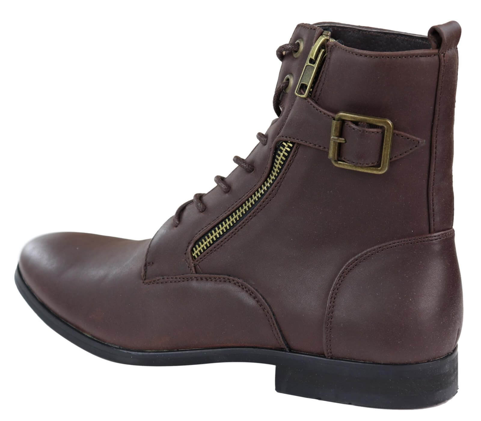 Mens Zip-Up Military Peaky Blinders Boots