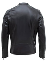 Happy Gentleman B110 - Genuine Real Black Leather Jacket for Men - Slim Fit