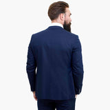 Happy Gentleman BELLO Navy Blue 3 Piece Suit Wool Tailored Fit