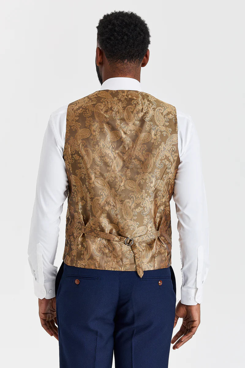 Harris barna tweed öltöny kontrasztos Mayfair sötétkék nadrággal