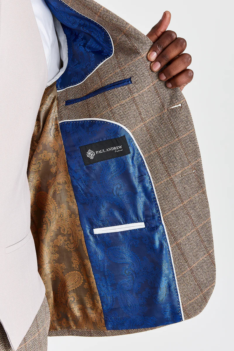 Harris barna tweed öltöny Mayfair kőmintás mellénnyel