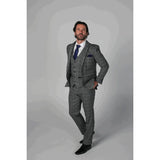 Harris Men's Grey 3-Piece Tweed Suit with Classic Vintage Charm