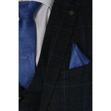 Harvey - Men's Navy Check Blazer