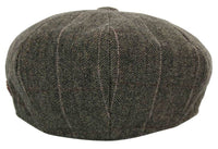 Mens Tweed Check Peaky Blinders Cap