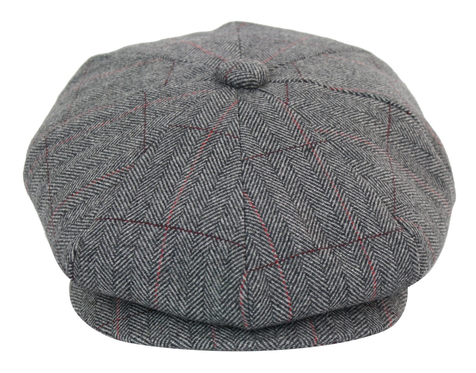Mens Tweed Check Peaky Blinders Cap