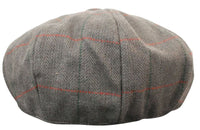 Mens Tweed Check Peaky Blinders Cap