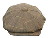 Mens Tweed Check Peaky Blinders Cap