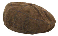 Men's Tweed 8 Panel Newsboy Hat
