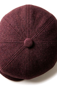 HT6363 - Férfi Vintage Tweed Newsboy Peaky Blinders Sapka - Barna/Borszínű