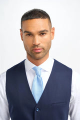 James - Férfi sötétkék gyapjú mellény