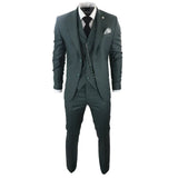 James Men's 3-Piece Classic Green Suit