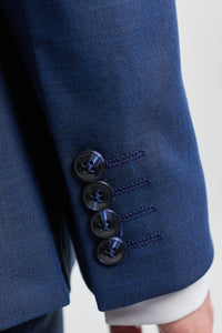 James férfi 3 részes sötétkék, szabott szabású öltöny