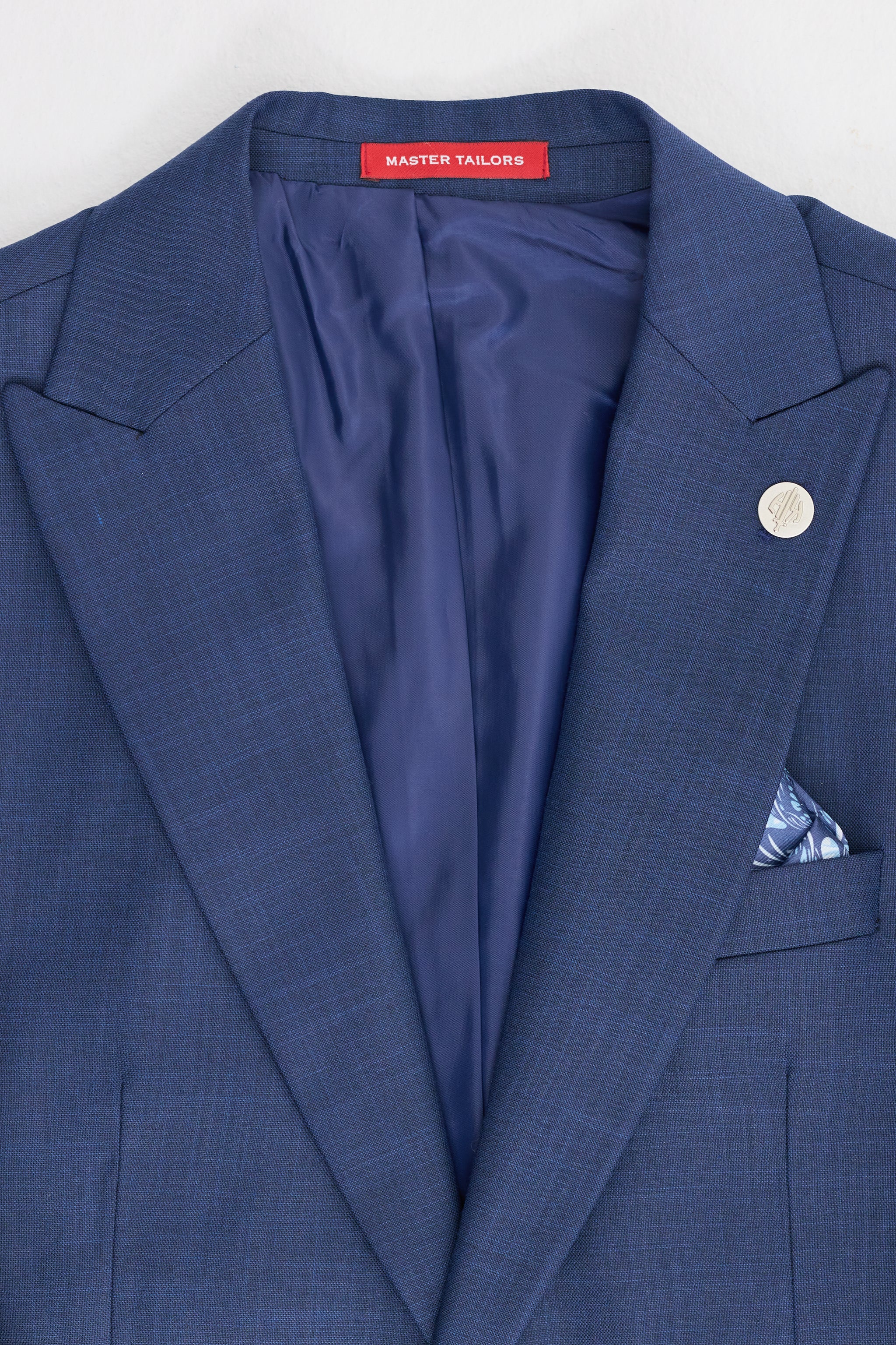 James férfi 3 részes sötétkék, szabott szabású öltöny