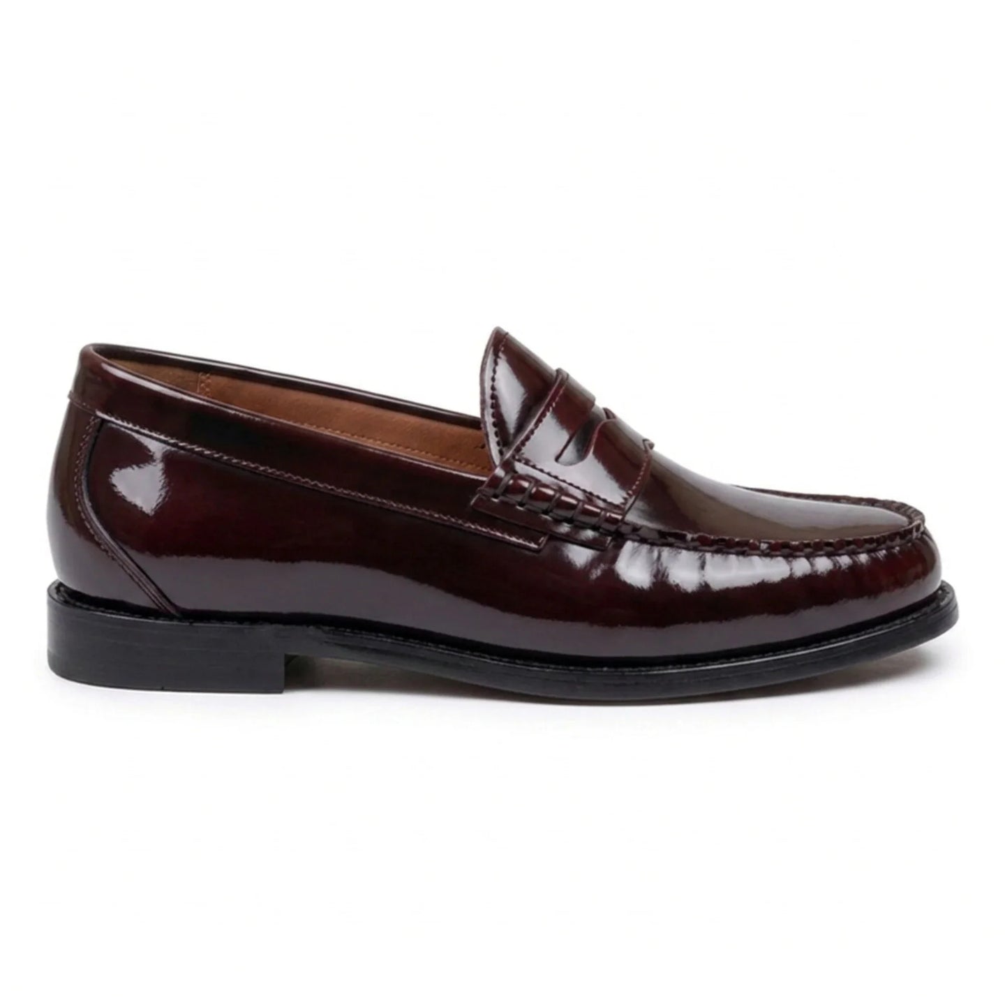 Joseph - Férfi bordó lakkbőr penny loafers