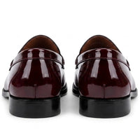 Joseph - Férfi bordó lakkbőr penny loafers
