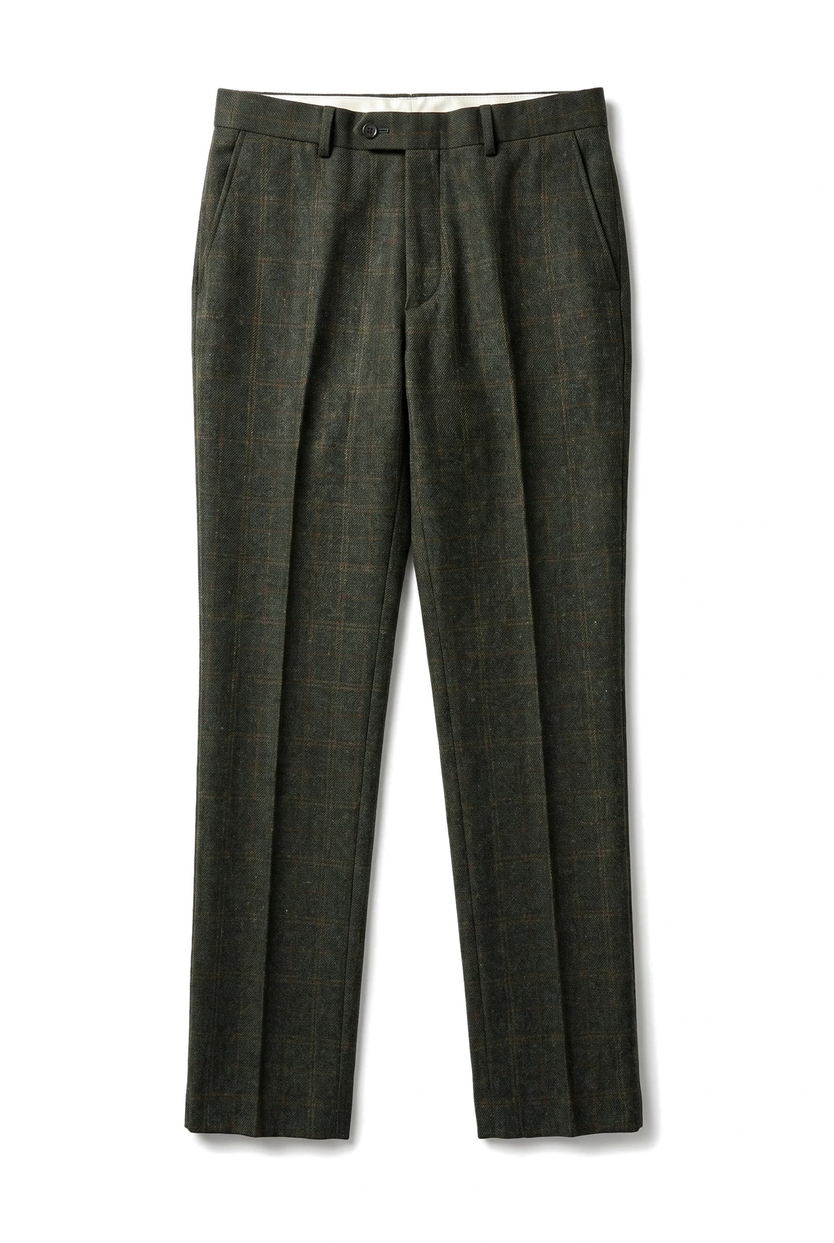 Joshua - Férfi zöld tweed kockás nadrág