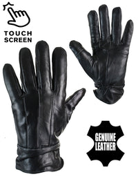 KK IMG 6059 Mens Real Leather Winter Gloves Thermal Lined Warm Driving Gift Touch Screen