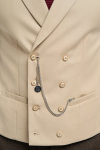 Férfi dupla soros mellény lánccal - Cavani Lennox