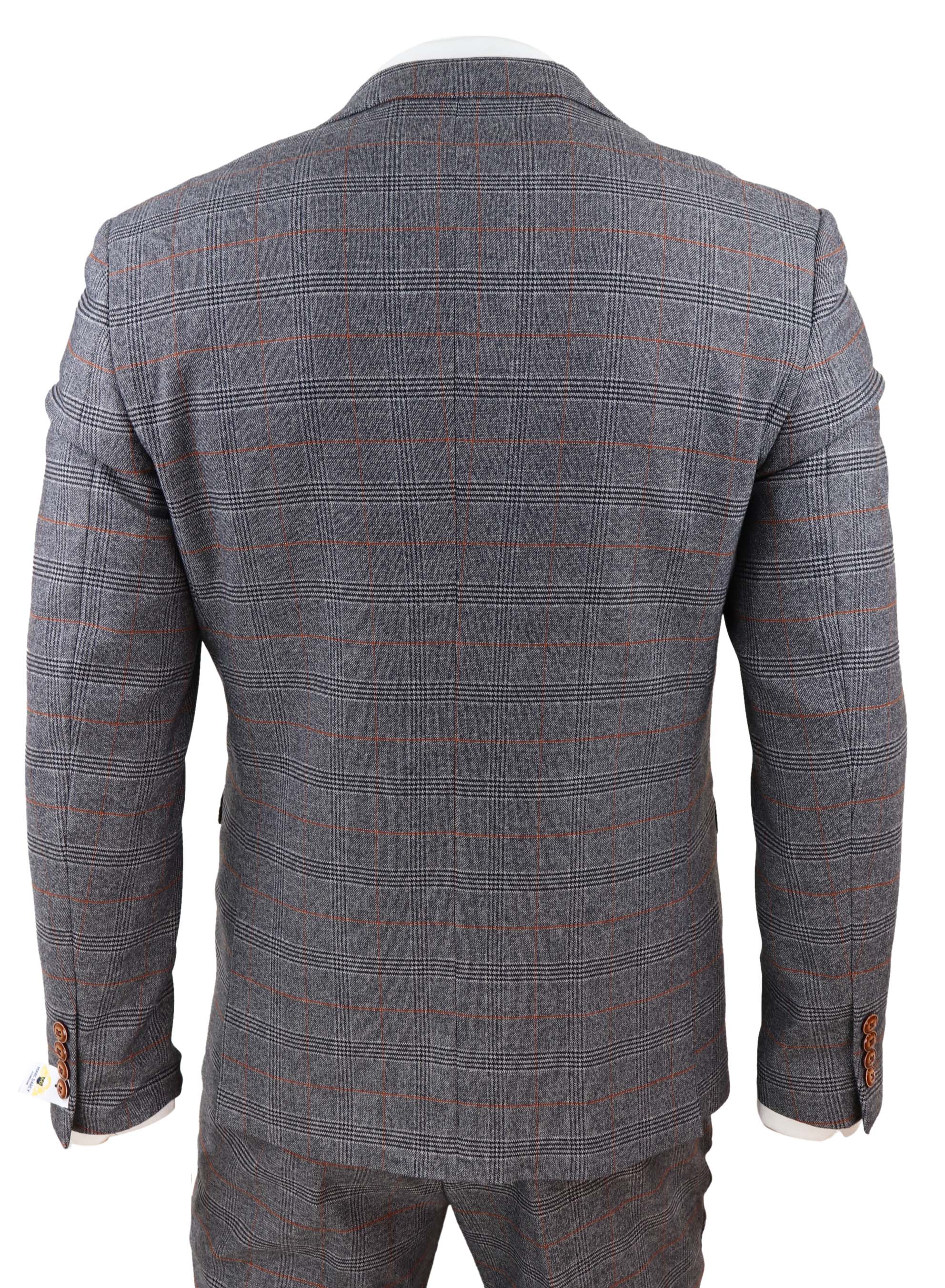 Grey 3 Piece Suit with Double Breasted Waistcoat