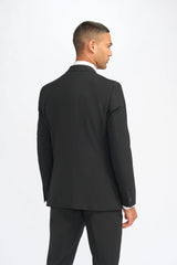 Malibu - Men's Black 3 Piece Tailored Fit Suit