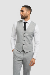 Malibu - Men's Grey 3 Piece Tailored Fit Suit