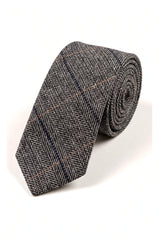 Marc Darcy férfi tweed halszálkás mintás texturált Marc Darcy nyakkendő klasszikus vintage retró DX7
