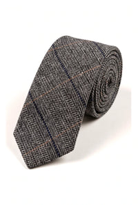Marc Darcy férfi tweed halszálkás mintás texturált Marc Darcy nyakkendő klasszikus vintage retró DX7