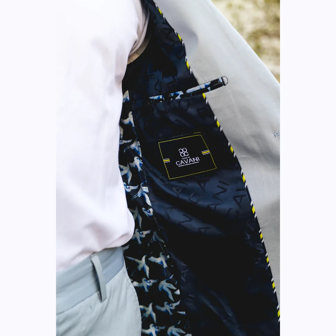 Mario - Men's 2 Piece Summer Suit Light Blue Office Wedding Classic Italian