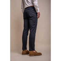 Mario - Men's Classic Summer Navy Trousers