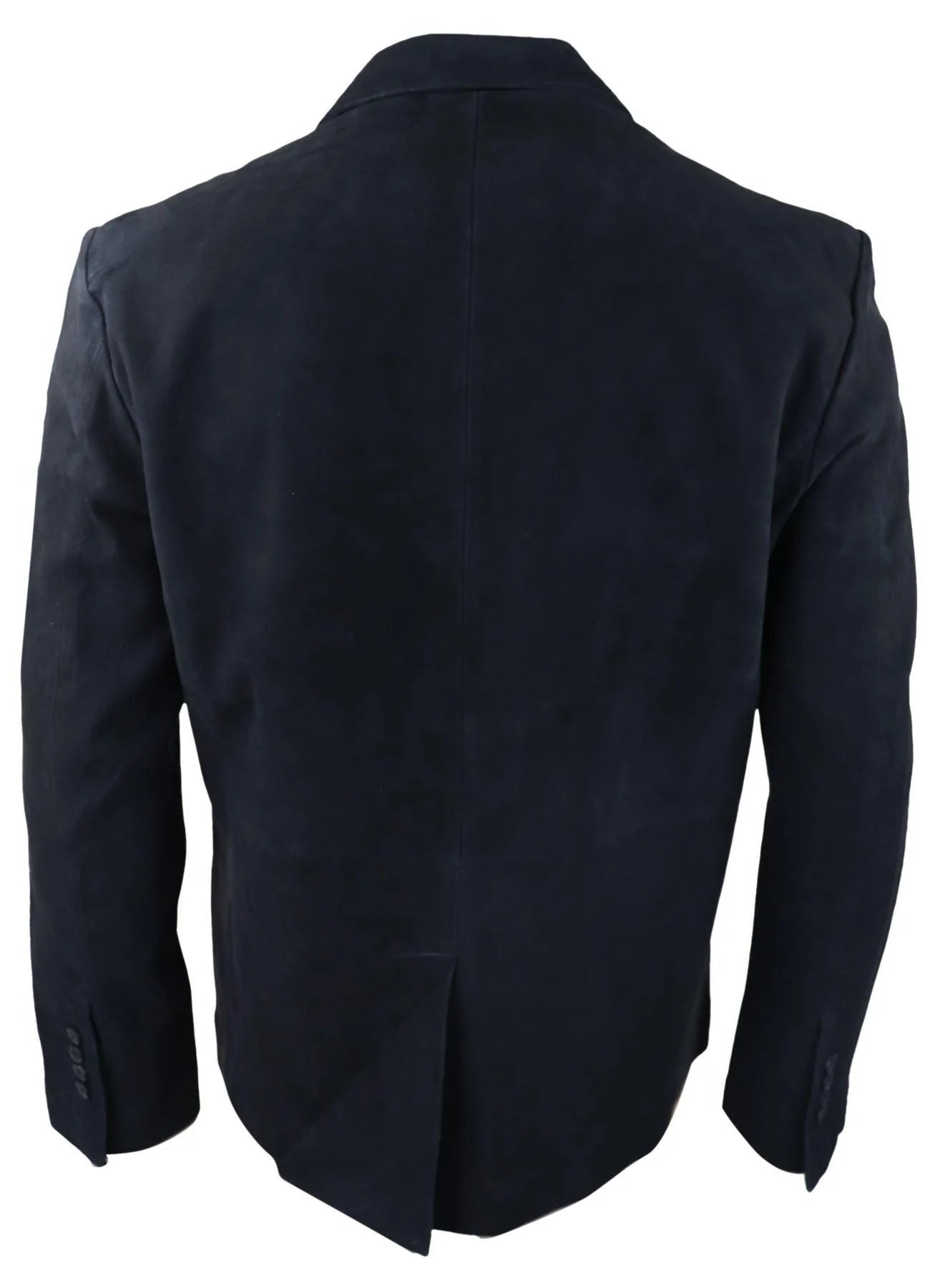 Mens Genuine Suede Blazer Style Jacket Leather Mens Classic VIntage Smart Casual Black