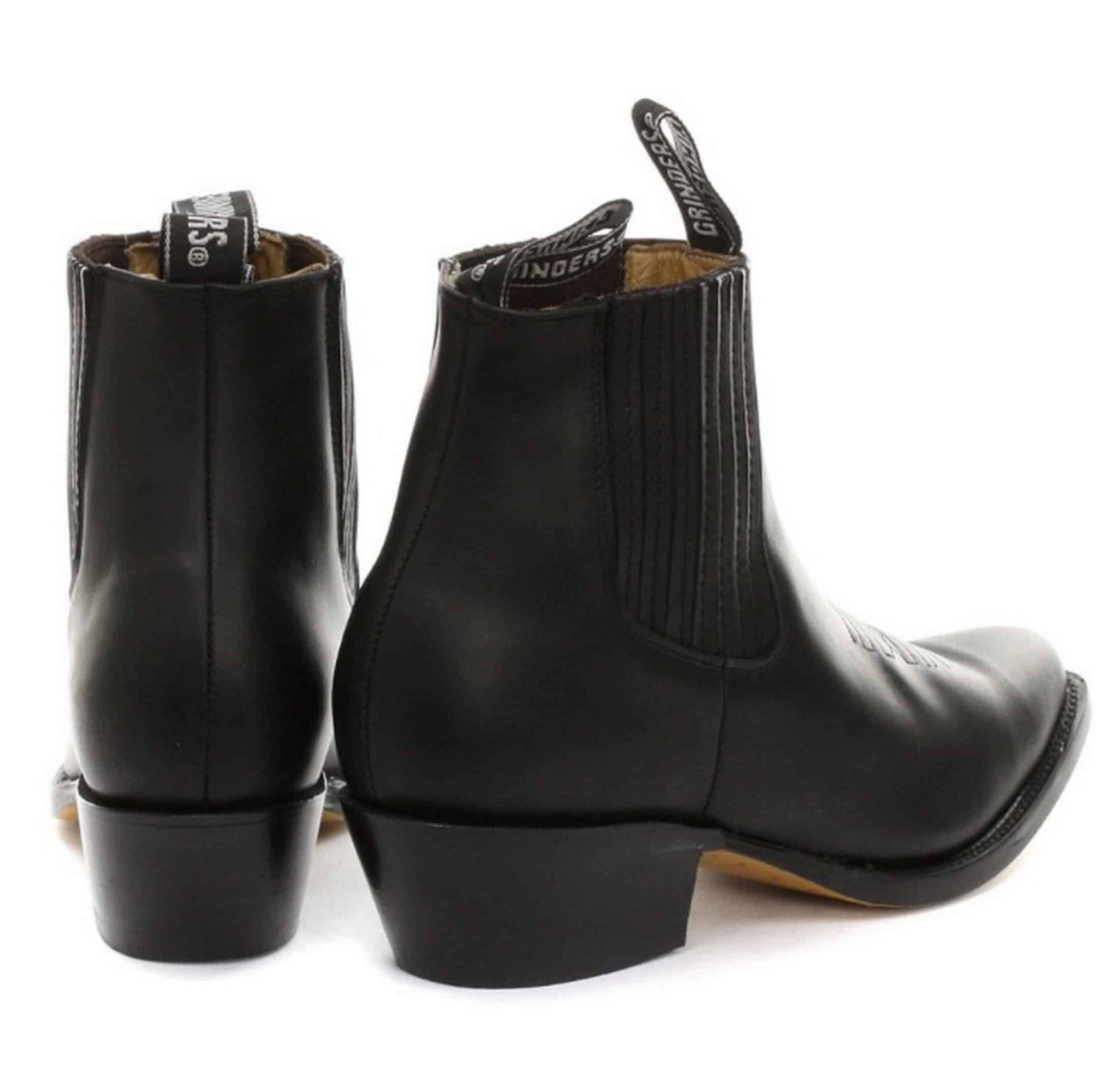 Mens Cowboy Ankle Boots Grinders Maverick Real Leather Western Riding Cuban