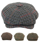 Men Classic Check Newsboy Cap