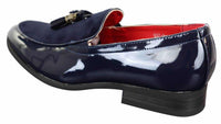 Men's Faux Patend and Suede Leather Loafers