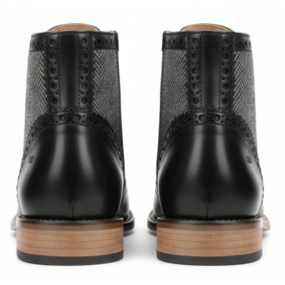 Férfi szárnyas, brogue bokacsizma