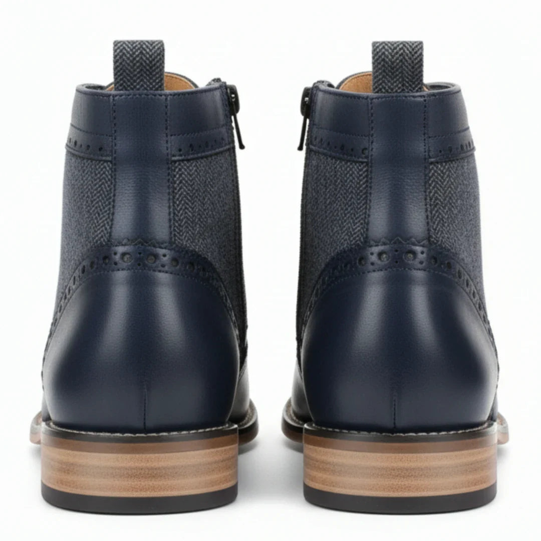 Férfi szárnyas, brogue bokacsizma